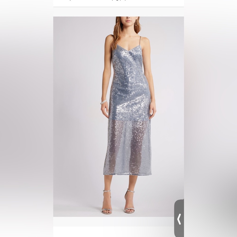 Open Edit Sequin Slip Dress